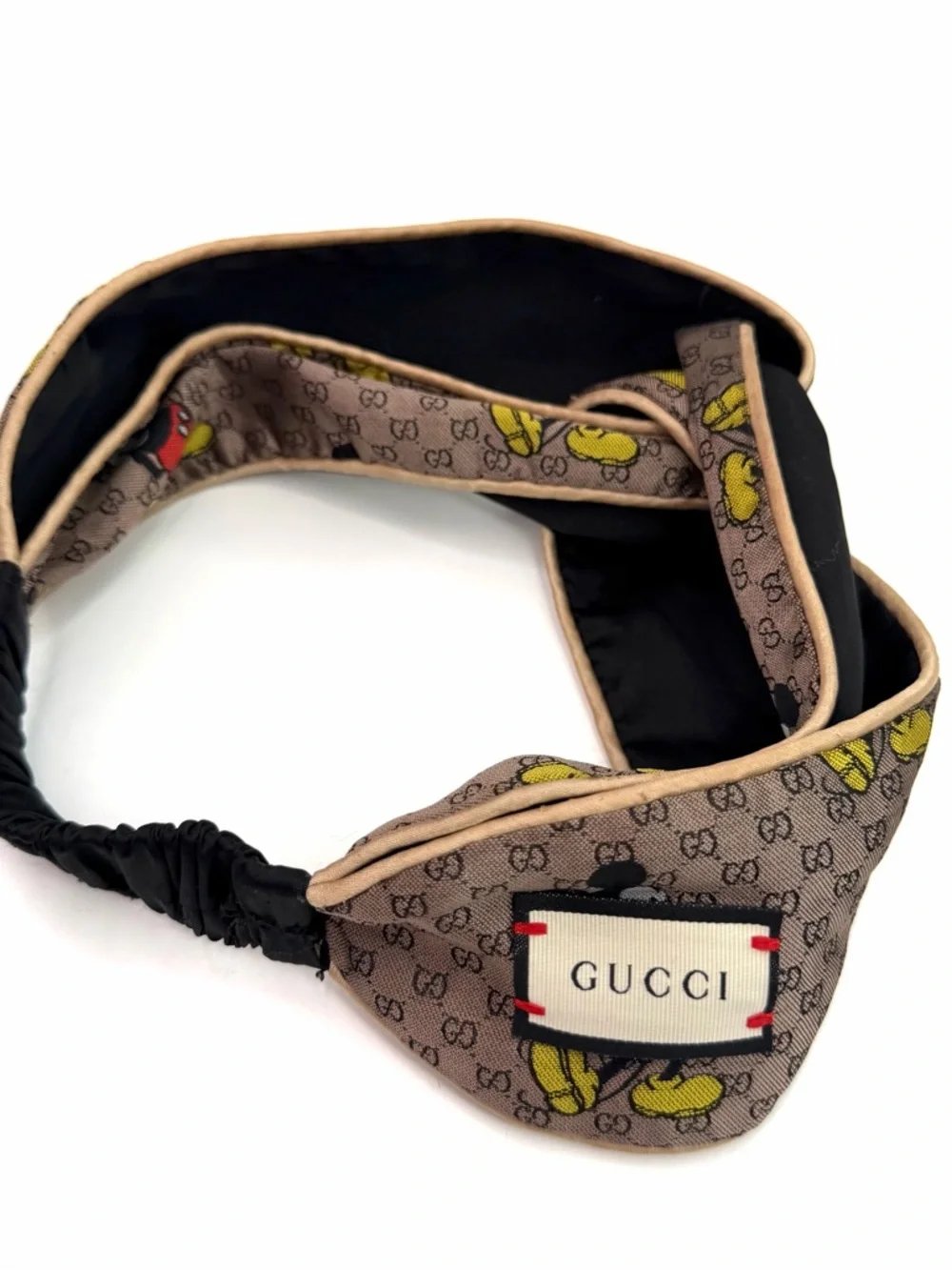 Gucci X Disney Brown Mickey Mouse Twist Knot Limited Edition Headband - Picture 3 of 9